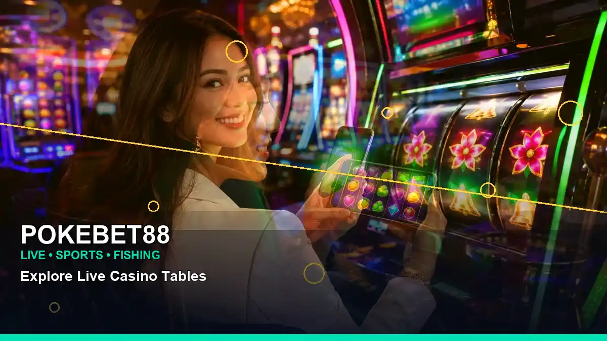 POKEBET88 high-energy lucky reels online slot games in a layered collage layout for Philippine players