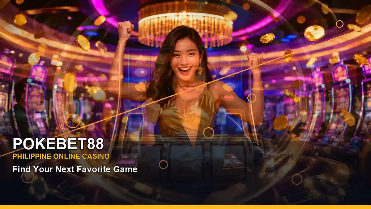 POKEBET88 adventure online slot games featuring an adult Filipina casino host with a centered composition — view 2