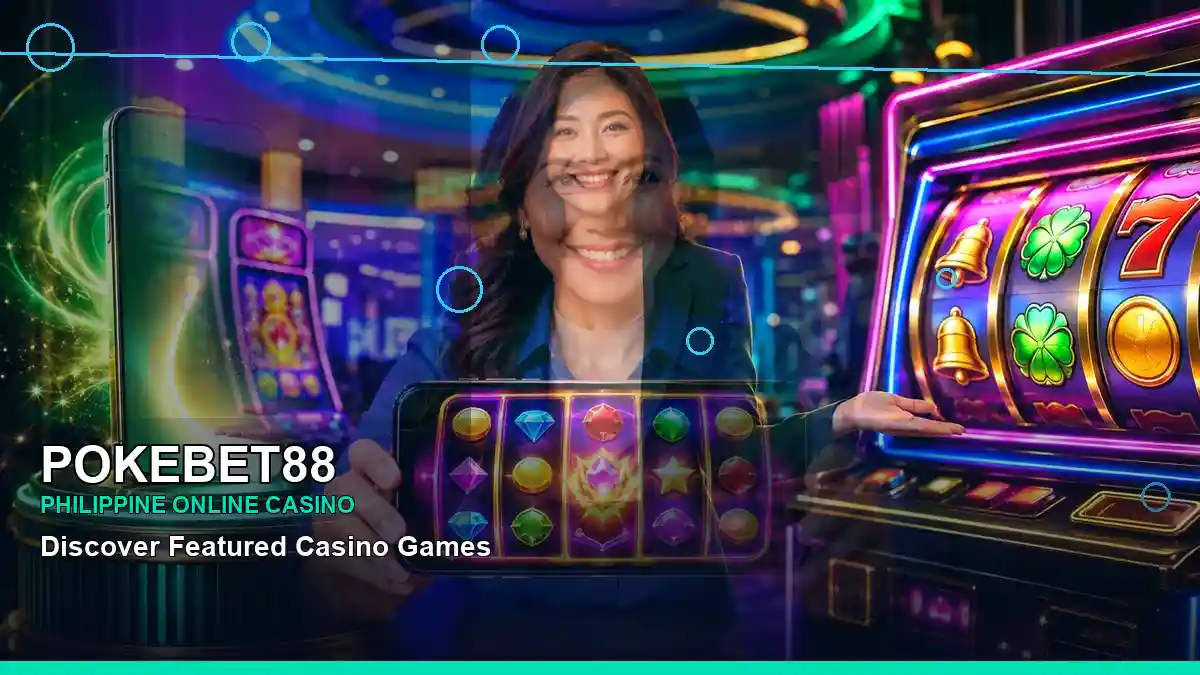 POKEBET88 Philippines casino guide with right close-up duo online slot games and an adult Filipina casino host